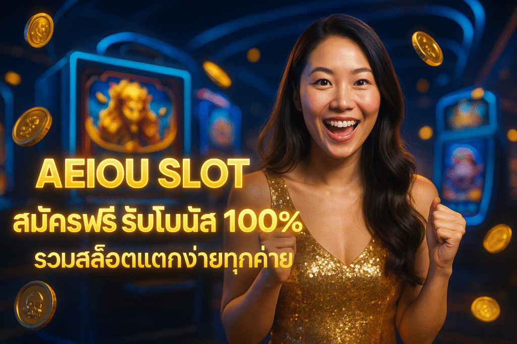 AEIOU SLOT สมัครฟรี รับโบนัส 100% รวมสล็อตแตกง่ายทุกค่าย